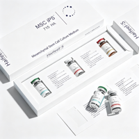 Boîte cadeau cosmétique personnalisée type tiroir en carton blanc avec estampage à chaud et impression UV pour emballage d'ampoules, de poudre lyophilisée et de sérum