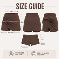 Jupe-short de tennis personnalisée pour femme, séchage rapide, froncée sur les côtés, avec short intégré, pour les matchs et le sport quotidien