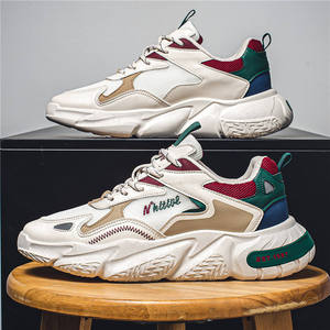 Chaussures de course à plateforme rembourrées pour hommes, respirantes, en maille, à lacets, antidérapantes, semelle souple, confortables, style skate, tendance de la mode - Product Image 3