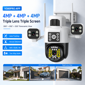 Cámara WiFi Wistino <span class=keywords><strong>V380</strong></span> Pro con Tres Lentes PTZ para Exteriores, Seguimiento Automático, Visión Nocturna en Color, Audio Bidireccional, Detección de Movimiento, Cámara CCTV - Product Image 2
