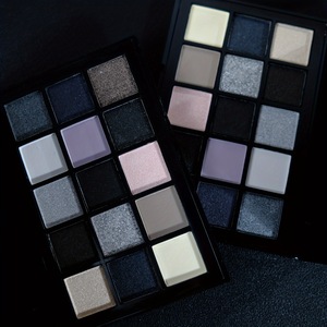 15Colors <strong>Eyeshadow</strong> Palette <strong>Black</strong> Smokey Cool Toned Eye Shadow Metal Pearlescent Matte Silver <strong>Gray</strong> Lasting <strong>Eyeshadow</strong> Party Makeup