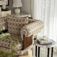 Fauteuil d'appoint moderne et confortable avec garniture à franges et coussin moelleux pour salon, chambre, bureau et coin lecture