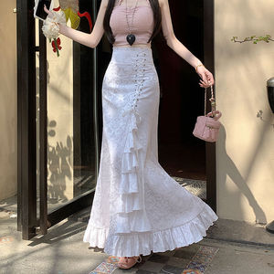 Vintage Gothic Long Skirts <strong>Women</strong> Punk Fish Tail Skirt New High Waisted Temperament <strong>Goth</strong> Skirt Festival Party Wear Woman <strong>Clothes</strong> - Product Image 4