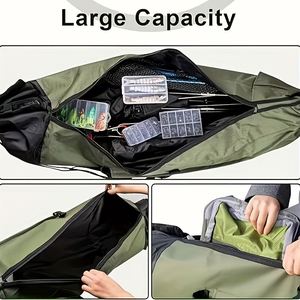 Bolsa de Pesca de Gran Capacidad y Alta Calidad, Bolsa de Transporte de Aparejos de Pesca Plegable de Tela Oxford Resistente, Mochila de Pesca para Hombres y Mujeres - Product Image 4