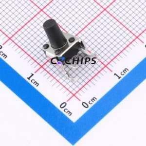 TS-1093A-A12B3-D2 Tactile Switch Through hole,6x6mm Switch Single Pole Single Throw Round Button Right Angle Insert 6mm - Product Image 1