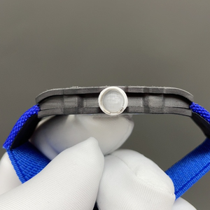 Reloj de Lujo para Hombre, Rojo y Blanco, de Cuarzo TPT, Automático, Mecánico, Extra Plano, Esqueleto, Tonneau, Correa Elástica de <span class=keywords><strong>Zafiro</strong></span>, Deportivo - Product Image 3