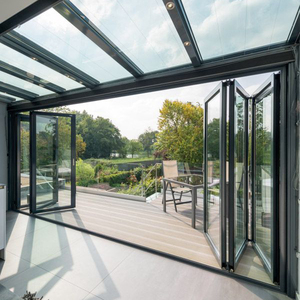 Puerta Plegable de Acero y Aluminio D-TOP SHENZHEN <span class=keywords><strong>2023</strong></span> con Aislamiento Acústico para Exteriores, Vidrio Plegable con Estándares Australianos para Casa - Product Image 1