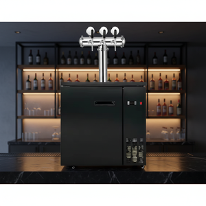 Dispensador de <span class=keywords><strong>Cerveza</strong></span> para Barra, 4 Grifos, 3 Grifos de Líquido, Refrigeración por Aire, Gabinete Refrigerado, Sistema de Congelación para Mantener la Frescura - Product Image 1