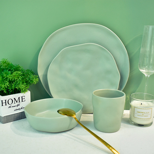 Ensemble de vaisselle irrégulière en grès et céramique, 16 pièces, nouveau design, en gros, 2022 - Product Image 1