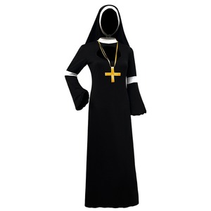 Costume missionario di Halloween donne adulte <span class=keywords><strong>Sexy</strong></span> prete religioso abiti lunghi <span class=keywords><strong>suora</strong></span> sorella <span class=keywords><strong>abito</strong></span> fantasia - Product Image 6