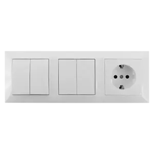 Combinación de interruptores con funciones de encendido/apagado y regulación de intensidad, ideal para controlar luces y... - Product Image 1