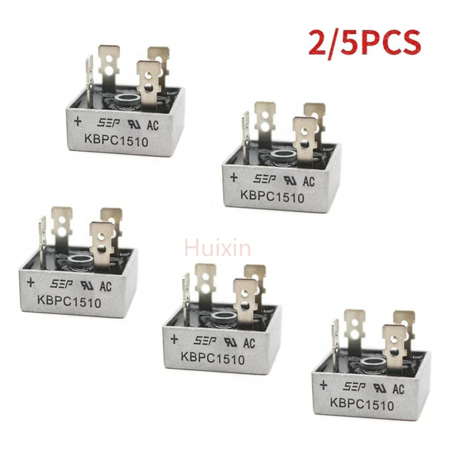 Hot 2pcs/5pcs KBPC1510 Bridge Rectifier 15A 1000V Electronic Component 1510 Bridge Rectifiers Kit