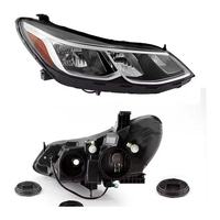 Ensemble de phares pour Chevrolet Cruze 2016-2018 version américaine, lentille de projecteur, LED DRL, boîtier noir, lentille transparente, paire, 12V, berline