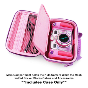 Étui photo rose mains libres mignon pour appareil photo VTech <span class=keywords><strong>KidiZoom</strong></span> étui de protection pour appareil photo avec bandoulière-étui uniquement - Product Image 5