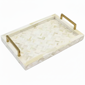 Nouvel article Plateau de service en nacre incrustation MOP pour plateaux de service de restaurant et d'hôtel - Product Image 1