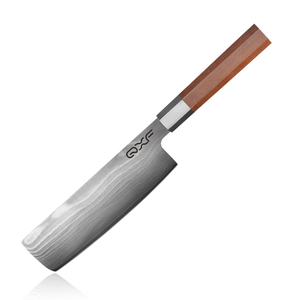 <span class=keywords><strong>Couteau</strong></span> Nakiri <span class=keywords><strong>Damas</strong></span> personnalisé de 7 pouces avec manche en bois de rose, <span class=keywords><strong>couteau</strong></span> de cuisine japonais super tranchant pour légumes - Product Image 1