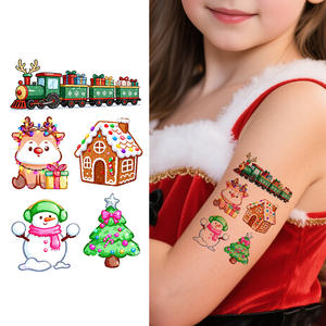 สติกเกอร์รอย<span class=keywords><strong>สัก</strong></span>ลายคริสมาสต์แบบชั่วคราวมีกลิตเตอร์สำหรับใบหน้าและลำคอ - Product Image 1