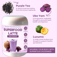 Mélange de Latte au Thé Violet Super Alimentaire Naturel Marque Blanche – Poudre de Latte Ube Coco