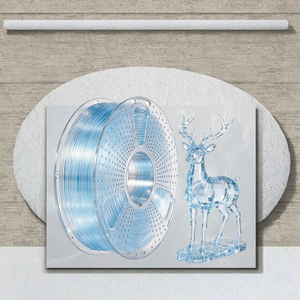 Filament d'imprimante 3D transparent souple à rebond doux TPU 95A 1,75 mm 250 g, bobine de la série transparente - Product Image 2