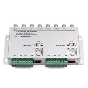 Señal de canal múltiple para cámara CCTV, señal pasiva HD UTP BNC macho, CVI, TVI, AHD, 8 canales, par trenzado, <span class=keywords><strong>Balun</strong></span> de vídeo - Product Image 1