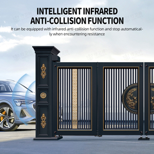 Extérieur Pliable Automatique Industriel Pliant Porte Principale Électrique Télescopique en Aluminium pour Jardin Villas - Product Image 2