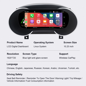Pantalla de Tablero de Instrumentos A3 Actualizada, Velocímetro Digital Inalámbrico con <span class=keywords><strong>Apple</strong></span> <span class=keywords><strong>CarPlay</strong></span> para <span class=keywords><strong>Audi</strong></span> A3 2013-2020 - Product Image 4