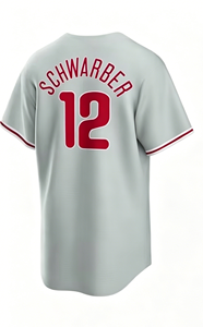 Camisetas de Béisbol al por Mayor para Adultos # 12 Camiseta Schwarber <span class=keywords><strong>color</strong></span> <span class=keywords><strong>crema</strong></span> para <span class=keywords><strong>hombre</strong></span> de Filadelfia - Product Image 6