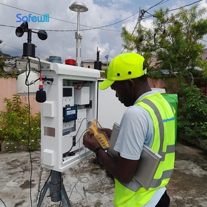 Safewill chuyên nghiệp Giám sát môi trường thiết bị 4G LTE VOC bụi màn hình CO2 tiếng ồn PM2.5 PM10 môi trường xung quanh thời tiết trạm - Product Image 5