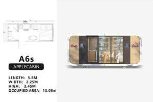Camas de casa pequeñas móviles portátiles Baño Conexión natural Nuevo estilo Estructura de acero impermeable <span class=keywords><strong>Camping</strong></span> Alojamiento Facial - Product Image 3