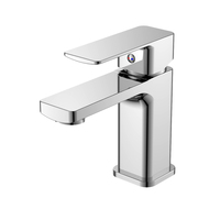 Robinet de lavabo en laiton à poignée unique pour salle de bain