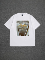 T-shirt personnalisé pour homme, col rond, manches courtes, coupe classique, décontracté, anti-UV, respirant, séchage rapide, streetwear
