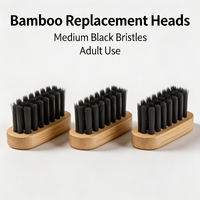 Têtes de rechange pour brosse à dents électrique 100 % biodégradables et écologiques en poils de sanglier et de cheval, souples, pour usage domestique