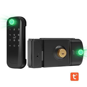 Serrure intelligente double face étanche Tuya Wifi APP serrure intelligente extérieure carte PIN d'empreintes digitales télécommande serrure numérique - Product Image 1