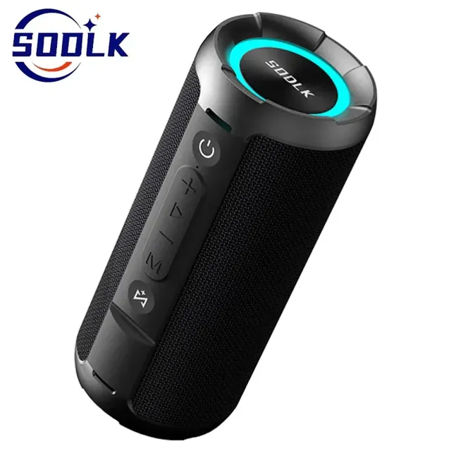 SODLK T21 60W Wireless for Speaker IPX7 Waterproof Subwoofer for 5.3 TF Playback RGB Light Voice Assistant