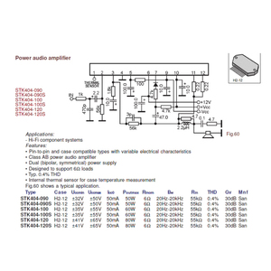 บอร์ดขยายสัญญาณโมโน STK404-120ฟิล์มหนากำลังสูง29-45V เกรดฟีเวอร์บอร์ดโมดูลสำเร็จรูป - Product Image 4