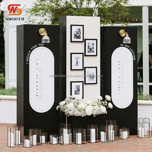 SMOOTH Popular Pvc Panel <b>Welcome</b> <b>Sign</b> Board Black Acrylic Backdrop For <b>Wedding</b> Decoration - Product Image 6