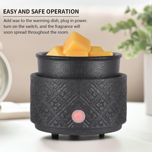 Hot Sale Popular Exquisite Matte <strong>Black</strong> Ceramic 2 in 1 Electric Scented <strong>Wax</strong> <strong>Melt</strong> Warmer for Home - Product Image 4