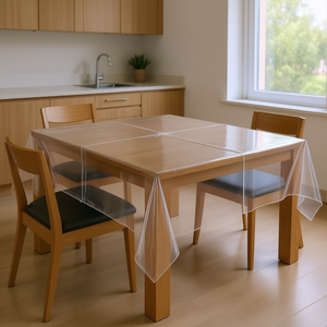 Nappe de table en plastique transparente 46 x 110 pouces, jetable, rectangulaire, pour la maison, le jardin et les événements - Product Image 2