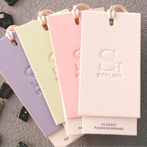 Sang Trọng Biểu Tượng Tùy Chỉnh Quần Áo Thẻ Màu Xanh Lá Cây Thẻ Quần Áo Nhãn Giấy Đặc Biệt Treo Thẻ T-Shirts Áo Khoác Kinh Doanh Hàng May Mặc Túi - Product Image 4