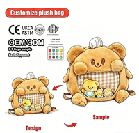 Sac à dos en peluche personnalisable en forme de poupée mignonne pour enfants et bébés, en coton, sac de voyage sûr