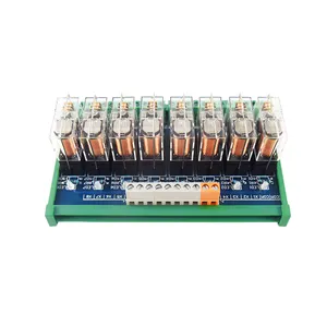 Huaqingjun 8-kanaals Spdt Relaismodule 24V 10a G2R-1 Elektromagnetische Relais Voor Plc