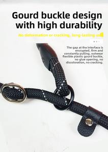 Collier d'entraînement pour chien en polyester réfléchissant à rayures modernes, prix d'usine en gros, solide et durable - Product Image 3