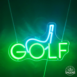 Letrero de Neón LED RGB Personalizable, Letrero Comercial con Nombre Personalizado, Letrero de Neón con Temática de Golf - Product Image 1