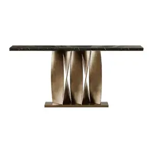 Barokke Stijl Hot Selling Decoratieve Lange Hal Tafel Gold Metal Base Console Tafel Woonkamer Meubels