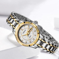 Montre mécanique automatique de luxe pour femme avec cristal saphir, boîtier en acier inoxydable de 29 mm, élégante montre avec calendrier et semaine