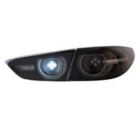 Feux arrière LED dynamiques 12V en état neuf, lentille transparente rouge et jaune pour Mazda 3 Axela Berline 2019-2023