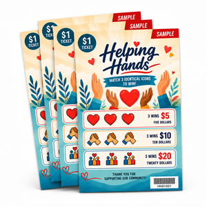 Boletos de juego personalizados con tres ventanas, impresión de seguridad, pestaña de seguridad y sistema de apertura para loterías benéficas - Product Image 2