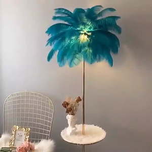 <span class=keywords><strong>Lampada</strong></span> da terra nordica <span class=keywords><strong>con</strong></span> Design creativo piuma <span class=keywords><strong>lampada</strong></span> da terra <span class=keywords><strong>con</strong></span> vassoio per camera da letto - Product Image 3