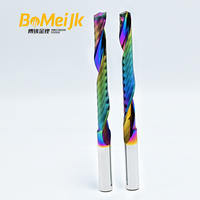 BoMeiJK Fraise en carbure monobloc pour aluminium alvéolaire avec revêtement DLC, pour composites aluminium et acrylique, personnalisation OEM, CNC haute vitesse