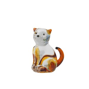 Ornements créatifs pour chats, artisanat de chatons, série de chats, décorations de bureau <span class=keywords><strong>en</strong></span> <span class=keywords><strong>verre</strong></span> bleu vert faites à la main, cadeau artisanal - Product Image 5